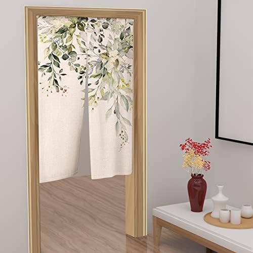 Green Eucalyptus Doorway Curtain for Home Decor