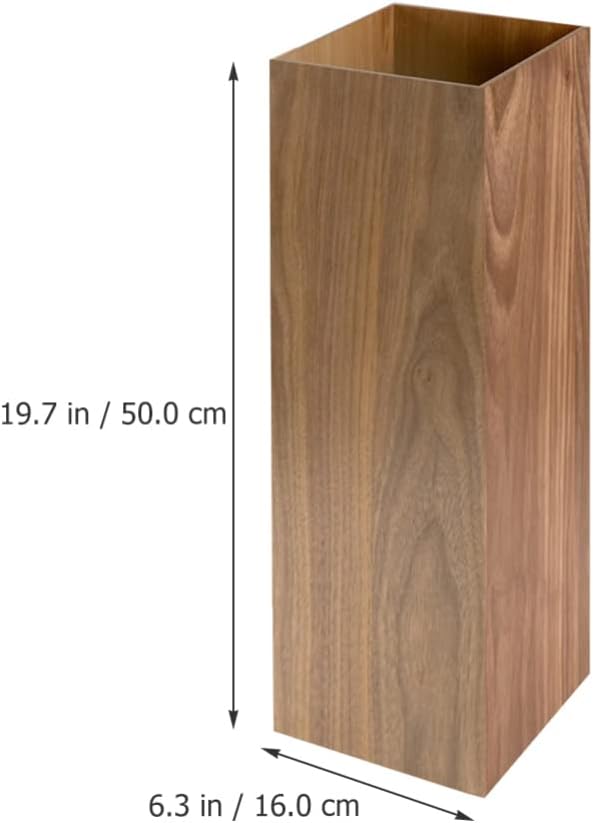 HOMSFOU Square Wooden Umbrella Stand for Home Entryway