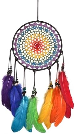 Rainbow Dream Catcher Wall Decor for Girls