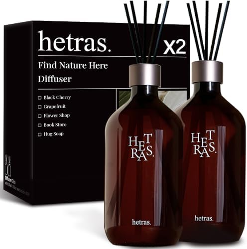 HETRAS Premium Reed Diffuser Set 2 Pack