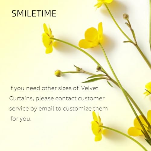 SMILETIME Velvet Curtains Set of 2 52x96 Inches Thermal Insulated Privacy Drapes