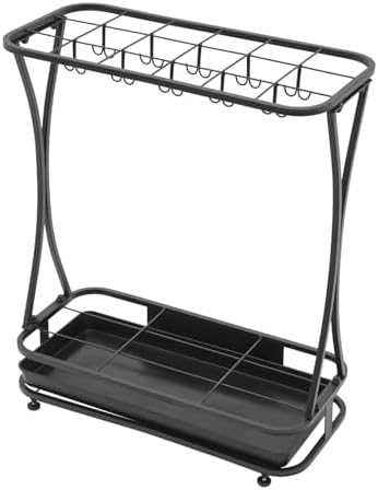 ACNAO Metal Umbrella Stand with Drip Tray and 20 Hooks