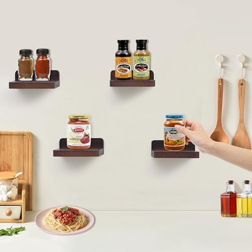 NIUBEST Small Floating Shelf 4x4 Inch Display Ledges