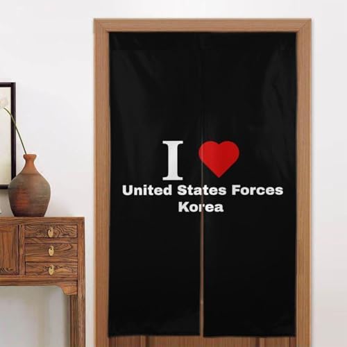 MULIHU I Love USFK Blackout Curtain for Doorway
