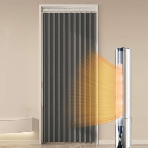 Blackout Curtains for Doorways and Closets Thermal Insulated Grey 59x94 Inch