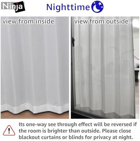 One-Way Privacy Privacy Curtains 2 Panels Set