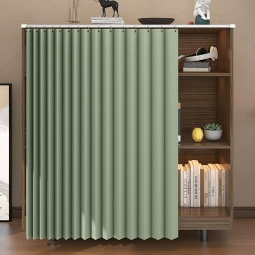 Temporary Door Curtain with Track Rail Blackout Design 315x551in