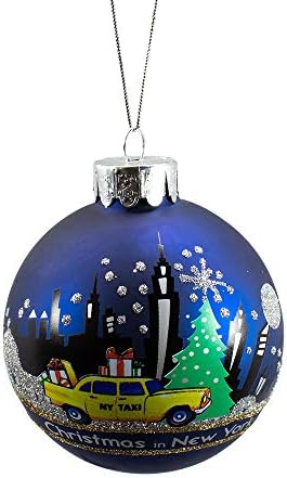 Kurt Adler New York Glass Ball Ornament 80mm