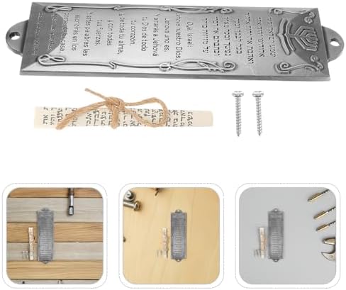 LOGOFUN 2PCS Jewish Mezuzah Scroll Alloy Door Decor
