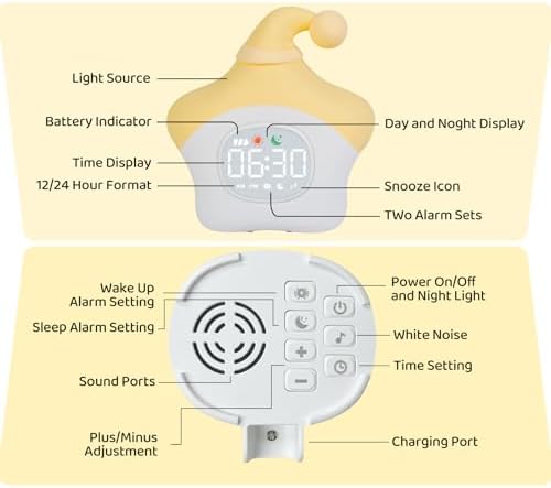 Star Alarm Clock with Night Light for Kids 1