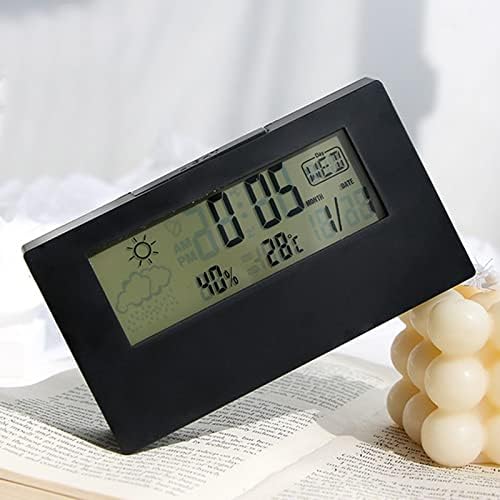 Lovskoo Digital Clock Alarm with Weather and Temperature