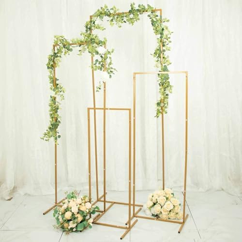 Efavormart Set of 4 Gold Metal Frame Wedding Arch Display Stand