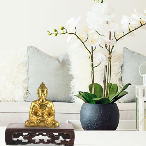 Amosfun Rectangular Wooden Display Stand for Bonsai and Decor