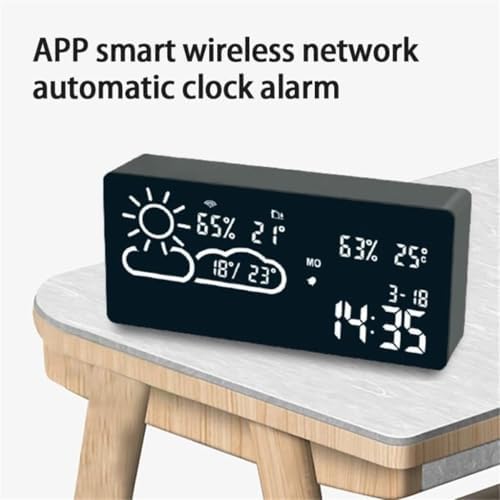 LED Smart Alarm Clock with Weather Forecast and WiFi Control