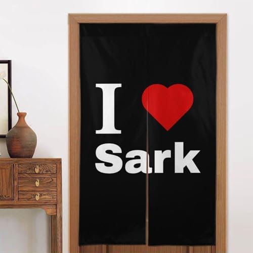 I Love Sark Blackout Curtains for Doorways 34x56in