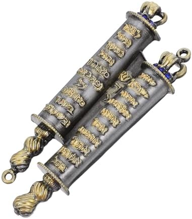 LUOZZY 2 Pcs Deep Gray Gold Lettering Mezuzah Door Plaque