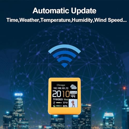 Cute LED Alarm Clock with Smart Weather and WiFi