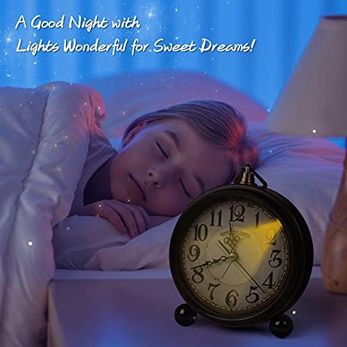 Super Silent Battery Alarm Clock with Night Light