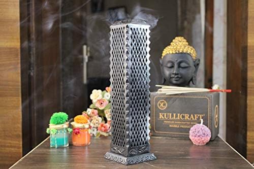 KC KULLICRAFT Handmade Black Soapstone Incense Stick Burner