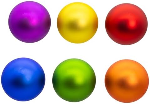 Kurt Adler 60MM Glass Rainbow Ball Ornaments Set