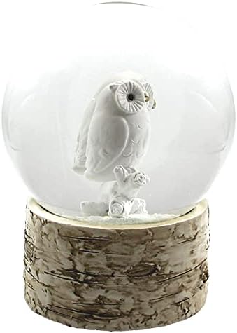 White Owl Babies 120MM Snow Globe with Chopin Tune