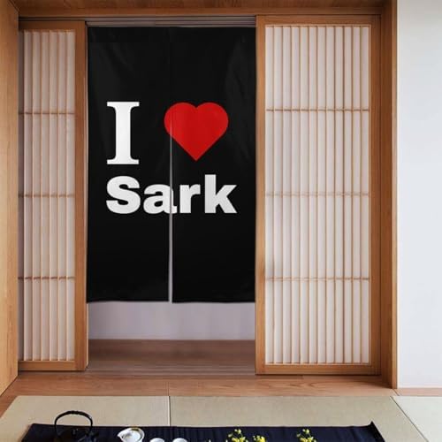 I Love Sark Blackout Curtains for Doorways 34x56in
