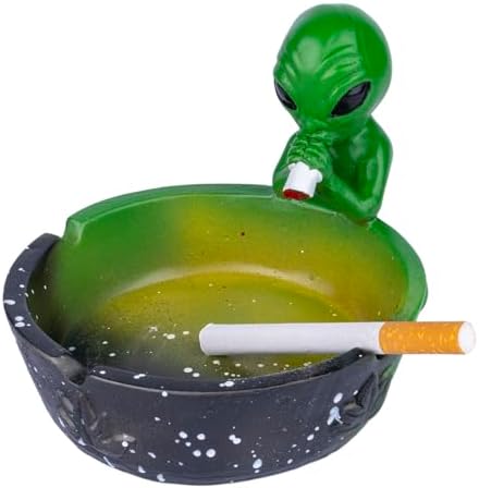 512 Inch Outdoor Alien Ashtray Green