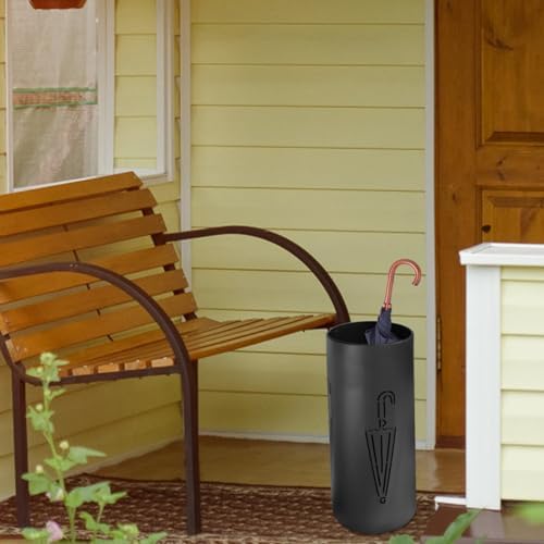 HOMSFOU Metal Umbrella Stand Holder Bucket Rack