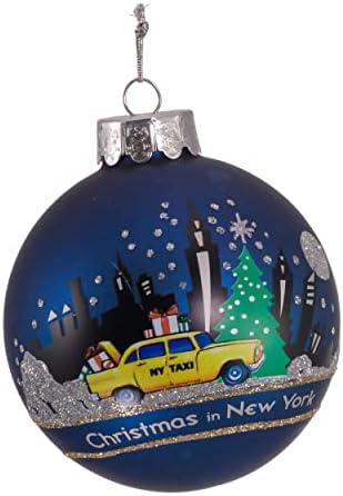 Kurt Adler New York Glass Ball Ornament 80mm