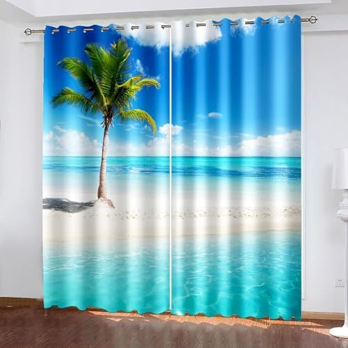 Lirzxin Blackout Curtains 2 Panels 54x108 Inch Eyelet Top