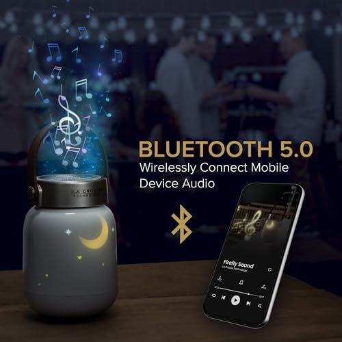 La Crosse Technology Firefly Sound Machine with Alarm Clock and Bluetooth Speaker