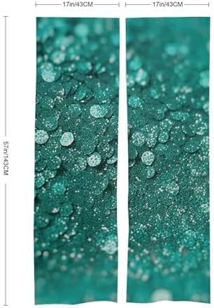 Turquoise Glitter Door Curtain 57x17 Inches Split Door Tapestry