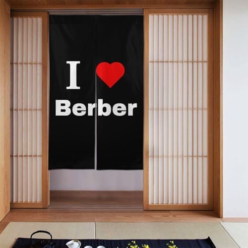 I Love Berber Blackout Curtains 34x56in Doorway Panel