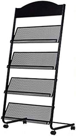 GENMO Iron Simple Floor-Standing Magazine Display Rack - Black 1