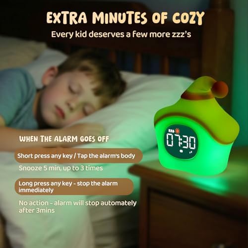 Star Alarm Clock with Night Light for Kids 1