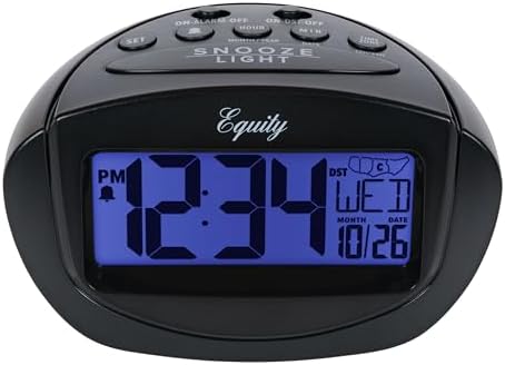 Equity by La Crosse 31022 Insta-Set LCD Alarm Clock