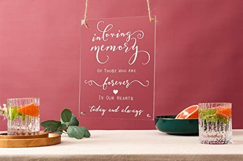 Handcraft Wedding Sign Acrylic 8x10 Inches Memorial Art