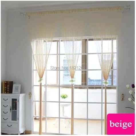 Tassel String Curtains 300x260cm Solid Color Panel