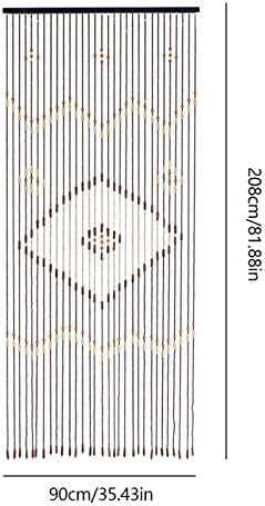 CNCEST Wooden Bead Curtain 31 Lines Panel