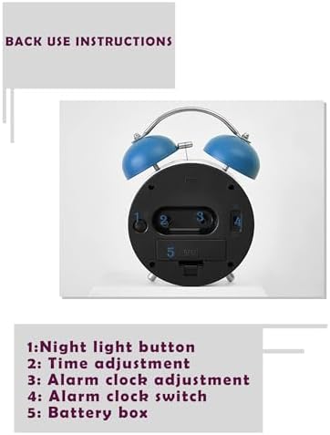 HYLING Alarm Clock for Kids with DIY Astronaut Sticker Blue