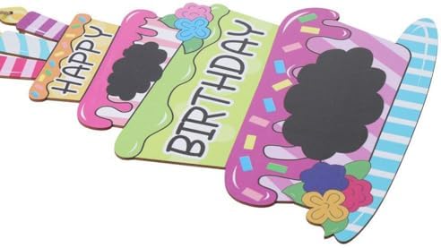 Hobbyme 2pcs Birthday Decorative Pendant Wooden Craft Blackboard Sign