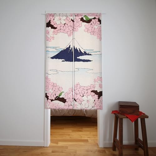 Sunnyday Fabric Doorway Curtain Japanese Noren Fuji Sakura Room Divider
