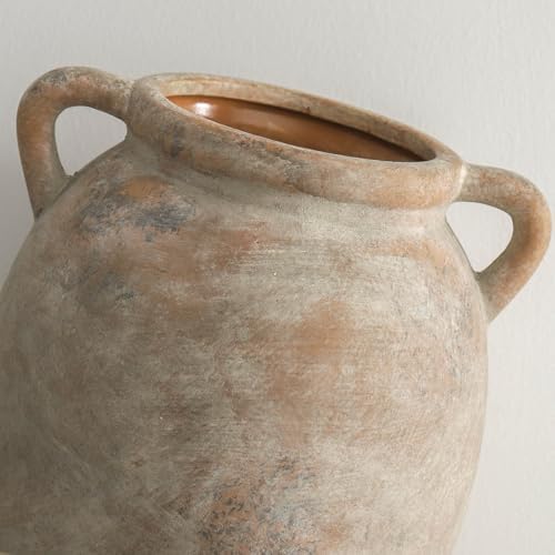 Dobbyby Ceramic Flower Vase 76 Inch Whitewashed