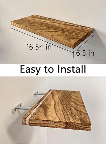 Comtelek Floating Shelves with LED Lights Set of 2