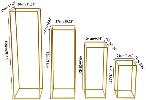 Gdrasuya10 4 Pcs Wedding Metal Vase Stand Pedestal