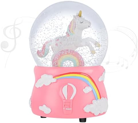 Unicorn Snow Globe with Music for Kids and Adults
