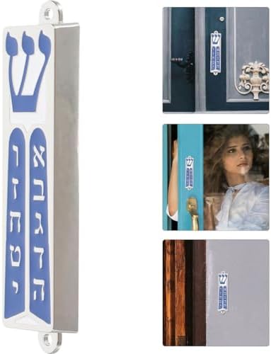 LUOZZY 2 Pcs Metal Mezuzah Scrolls Door Decor