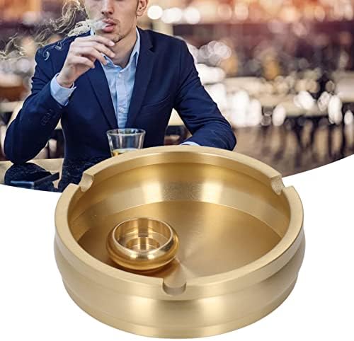 Joyzan Durable Brass Cigarette Ashtray with 3 Slots