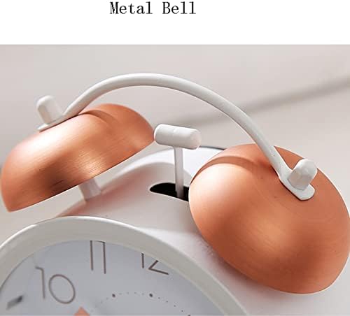 HEXEH 4 Inch Silent Non-Ticking Alarm Clock with Backlight