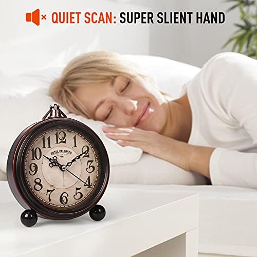 Super Silent Battery Alarm Clock with Night Light